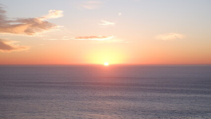 Pacific ocean and sunset