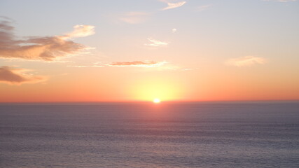 Pacific ocean and sunset