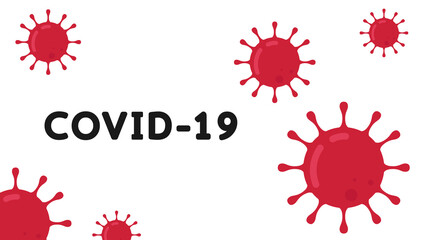 Covid-19 poster. Bacteria vector. Corona virus vector.
