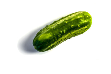 Stock Foto Closeup of cucumber isolated on white background