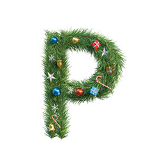 Christmas Alphabet letter P