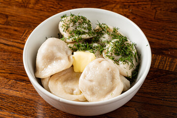 dumplings with minced meat and herbs