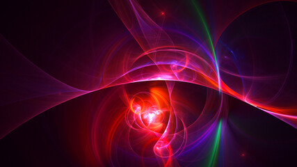 3D rendering abstract colorful fractal light background