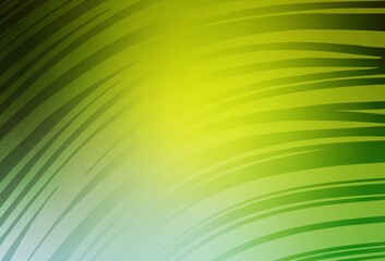 Light Green, Yellow vector blurred bright template.