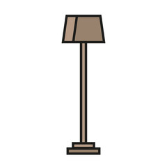 Isolated home lamp vector design
