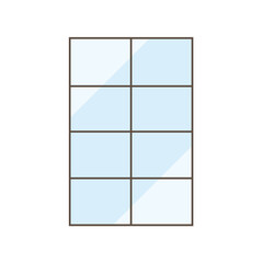 Isolated glass window vector design