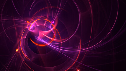 Fractal 3D rendering abstract and shiny background