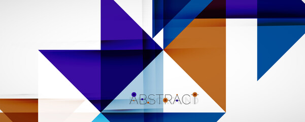 Geometric abstract background. Techno color triangle shapes. Vector illustration for covers, banners, flyers and posters and other designs