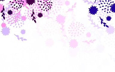 Light Pink vector abstract backdrop with flowers