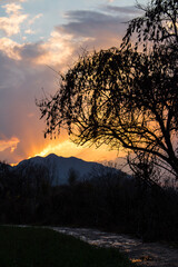 beautiful sunset  in pakistan