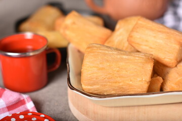 fried cassava on the table