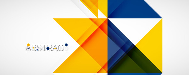 Geometric abstract background. Techno color triangle shapes. Vector illustration for covers, banners, flyers and posters and other designs