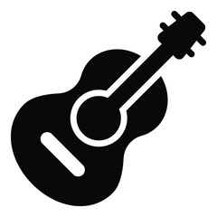 guitar glyph concept icon