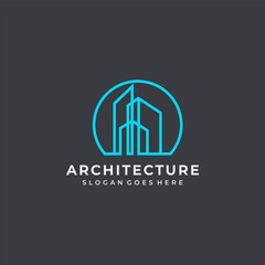 Architecture logo design, Vector construction company brand design template. Architect and Construction vector logo template
