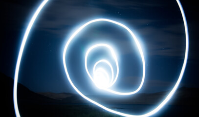 Light painting in the dark