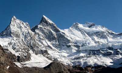 Obraz premium Snowy peaks, Himalayas, mountains, Zanskar, Ladakh, Tibet