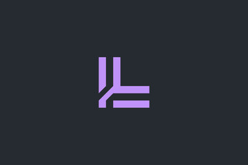 Minimal Modern Abstract Letter L Dark Background Logo Template