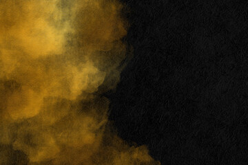 Japanese-style background material with a golden pattern on black Japanese paper