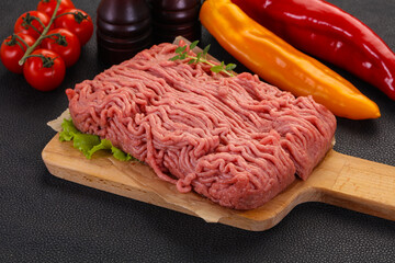 Raw turkey minced meat