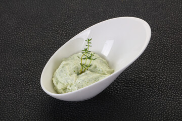 Cottage cream snack with herbs