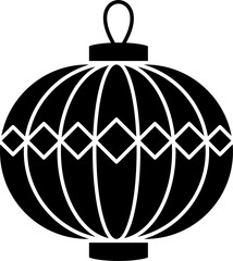 Chinese paper lanterns set. Oriental, Asia and Japan culture.