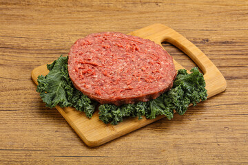 Raw beef burger cutlet for burger
