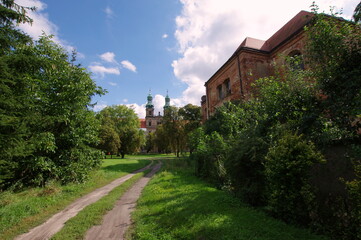 Fototapeta na wymiar Lubiąż Abbey (Kloster Leubus, Opactwo cystersów w Lubiążu, Leubus Abbey) a former Cistercian monastery in Lubiąż, in the Lower Silesian Voivodeship of southwestern Poland