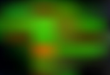 Dark Green, Yellow vector blurred shine abstract background.