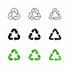 Obraz premium Recycle Icon : Suitable for Environment Theme, Infographics and Other Graphic Related Assets.