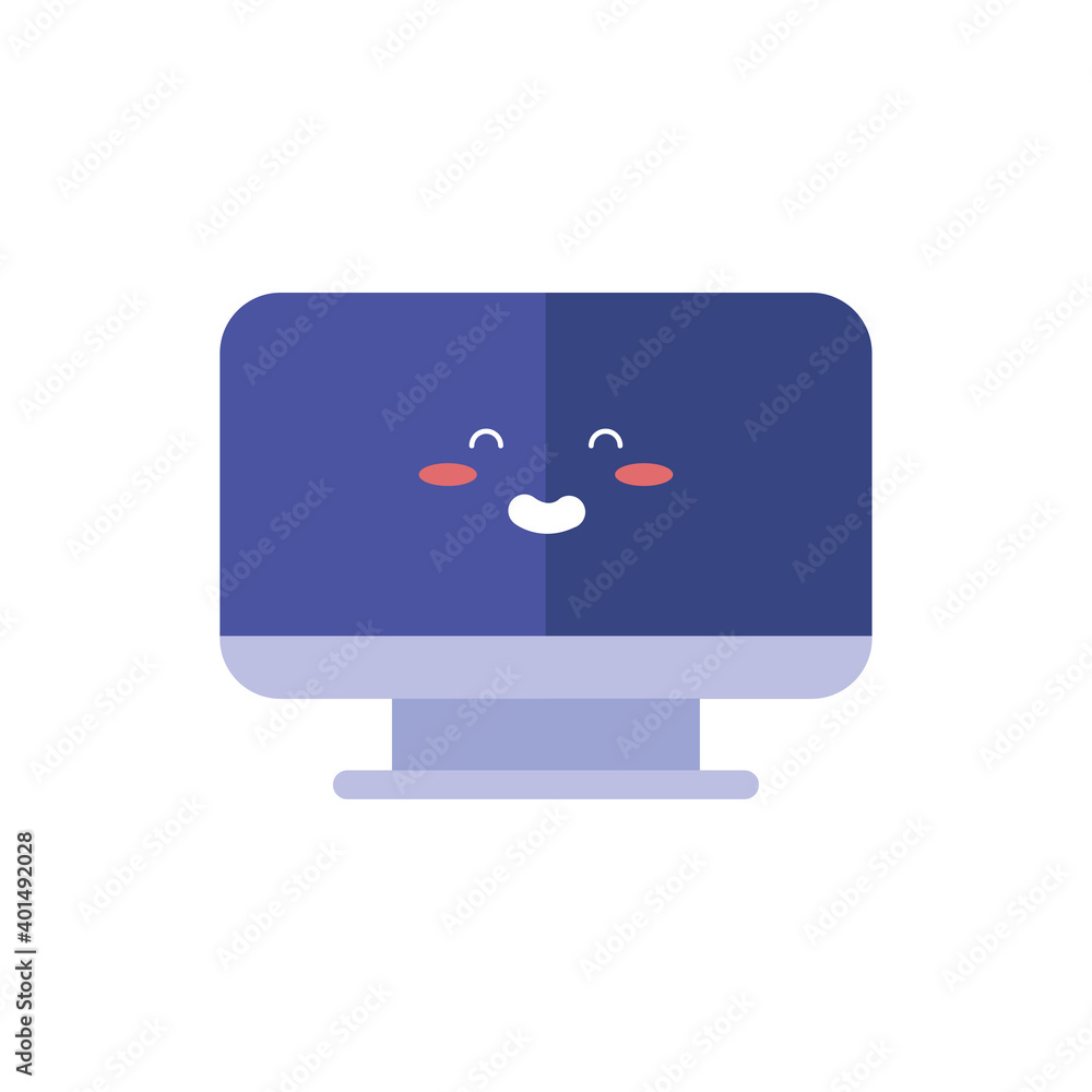Canvas Prints desktop computer display kawaii comic character