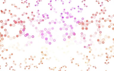 Light Pink, Red vector texture with disks.