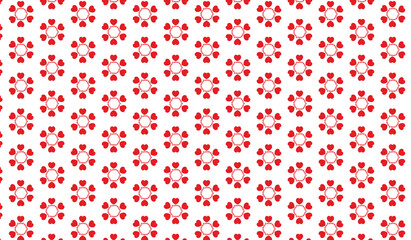 Red heart love on white background Valentine's day concept