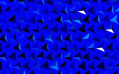 Dark BLUE vector template with crystals, triangles.