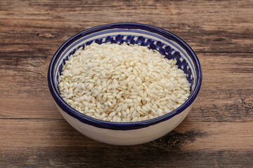 Raw arborio rice for Risotto