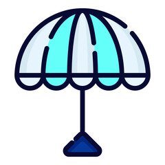 umbrella flat line concept icon