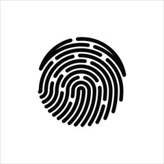 Fingerprint sign icon. Digital security authentication concept. vector illustration on white background