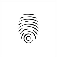 Fingerprint sign icon. Digital security authentication concept. vector illustration on white background