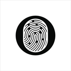 Fingerprint sign icon. Digital security authentication concept. vector illustration on white background