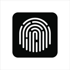 Fingerprint sign icon. Digital security authentication concept. vector illustration on white background