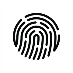 Fingerprint sign icon. Digital security authentication concept. vector illustration on white background