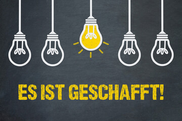 Es ist geschafft!