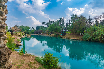 Natural warm water pool in Gan HaShlosha National Park