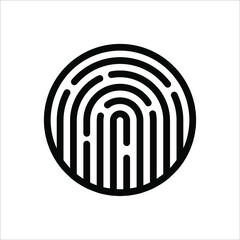 Fingerprint sign icon. Digital security authentication concept. vector illustration on white background