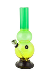Bong isolated on white background with cutout, bong used to smoke marijuana 