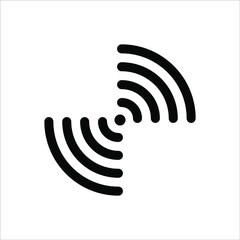 flat illustration of wifi vector icon