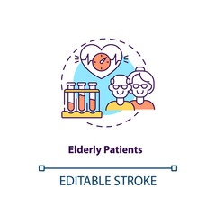 Elderly patients concept icon