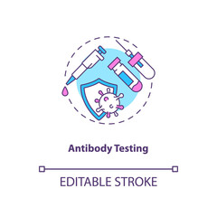 Antibody testing concept icon