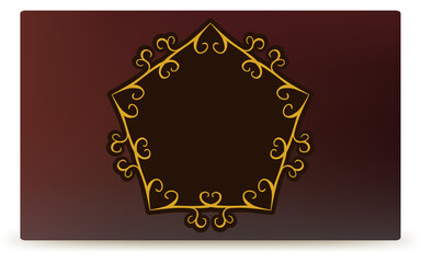 フレーム素材、豪華でエレガントなゴシックフレーム