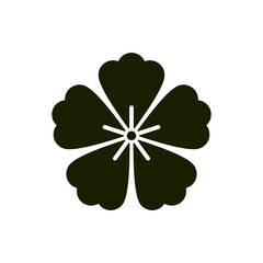 Fototapeta na wymiar Sakura symbol or Japanese style flower design Sign