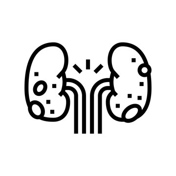 recommend clip art: glomerulonephritis kidney disease line icon vector. glomerulonephritis kidney disease sign. isolated contour symbol black illustration